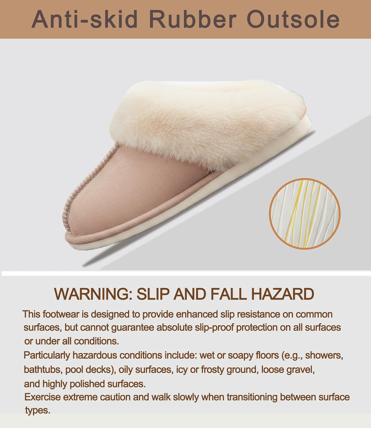 Womens Fuzzy Slippers Memory Foam Warm Cozy Indoor House Shoes | Fluffy, Comfy, Winter, Faux Fur, Indoor Outdoor, Non-Slip, Slip On, Home, Bedroom