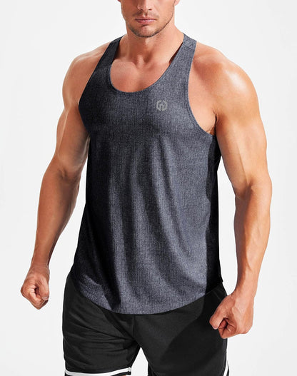 Men'S Workout Running Tank Top Sleeveless Gym Athletic Shirts