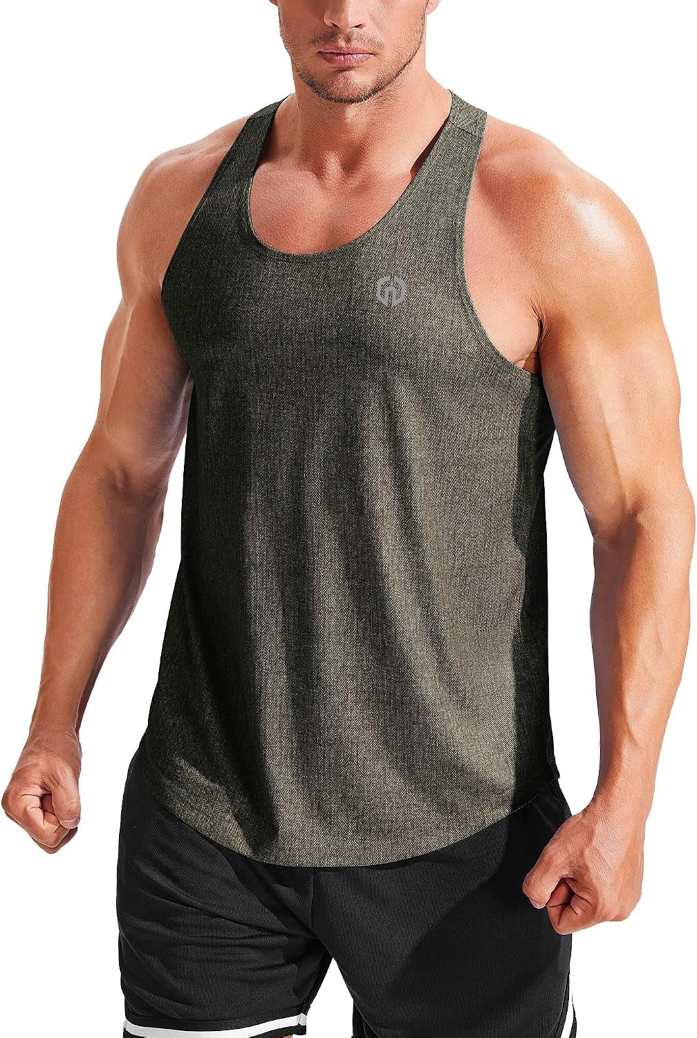 Men'S Workout Running Tank Top Sleeveless Gym Athletic Shirts